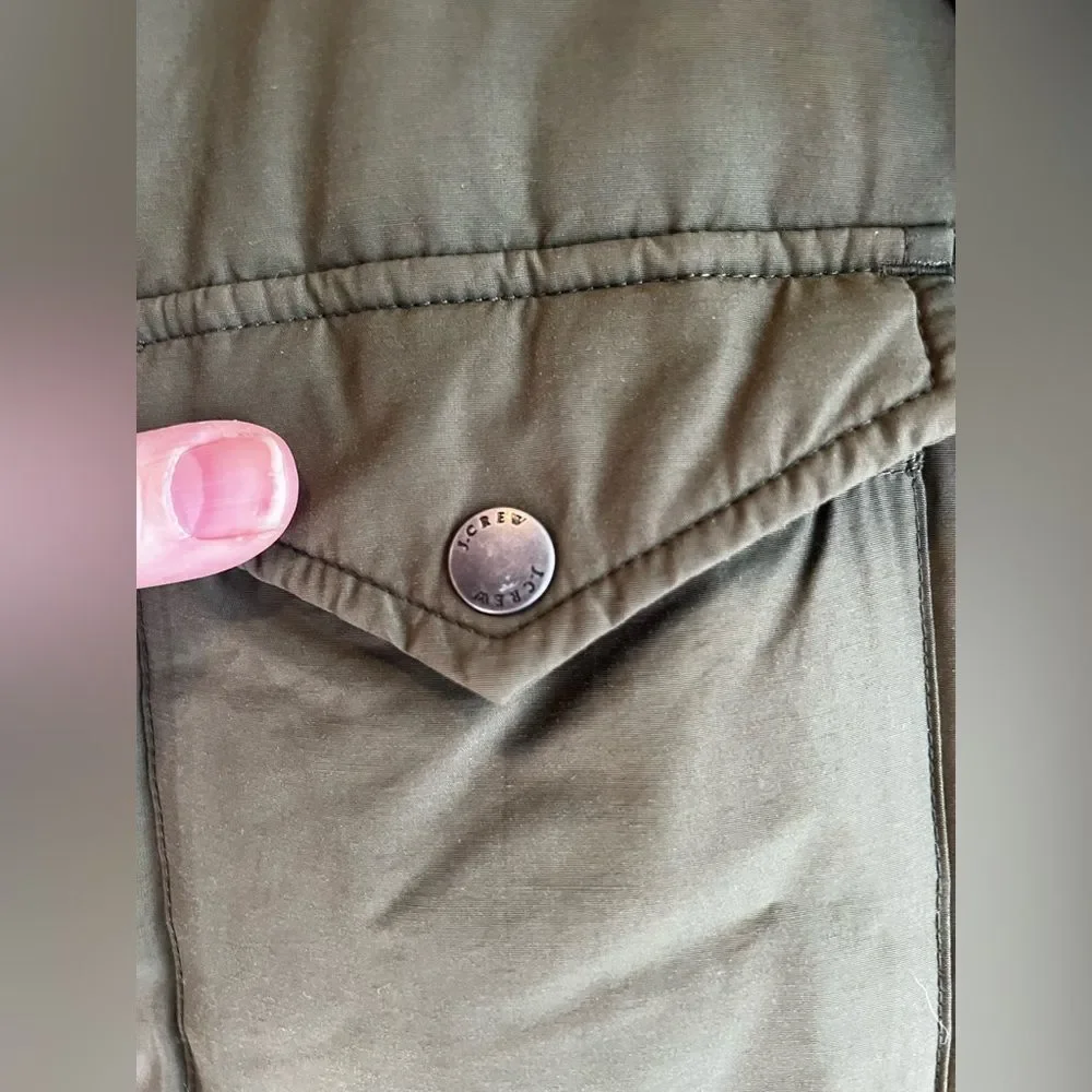 J. Crew Boulder Vest Expedition Down in Olive Green